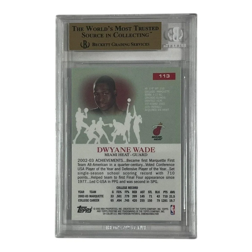 Dwyane Wade 2003-04 Topps Pristine RC BGS 9.5 Gem Mint Miami Heat Rookie Card